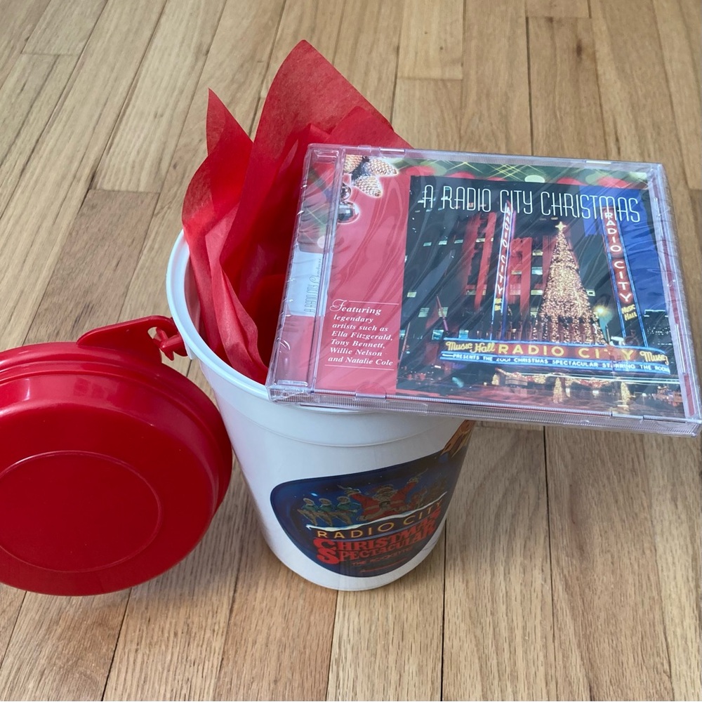 Vintage Radio City Bundle: NEW SEALED Music CD, A Radio City Christmas +bucket